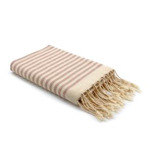 Fouta XXL coton rose poudré 200x200