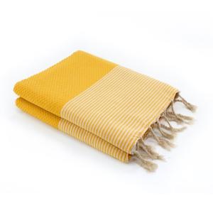 Fouta XXL coton safran 200x200