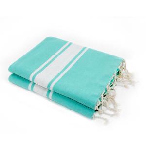 Fouta XXL coton vert turquoise 200x200