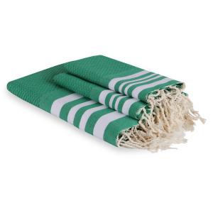 Foutas de bain (1 2) coton vert brésil 100x200 2(40x60)