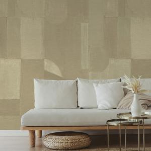 Fresque marqueterie bois blond 280x300cm
