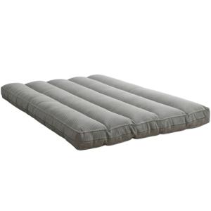 Futon déhoussable 2 places en velours côtelé 140x190 cm gri…