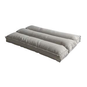 Futon déhoussable en velours côtelé 90x190 cm gris clair