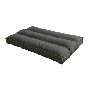 Futon déhoussable en velours côtelé 90x190 cm gris foncé