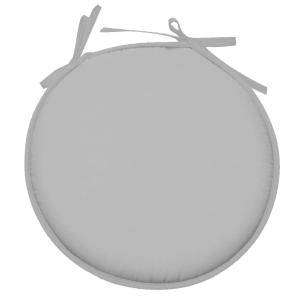 Galette de chaise polyester gris perle D40cm