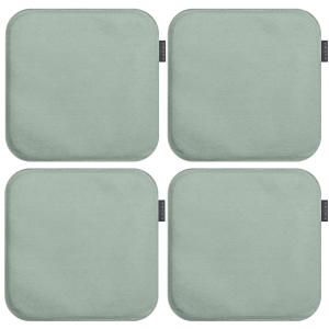 Galettes de chaises carrées vert de gris - Lot de 4 - env.…