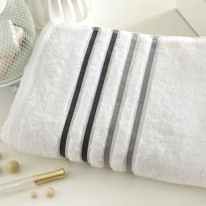 Gant de toilette en acrylique blanc gris 15x21