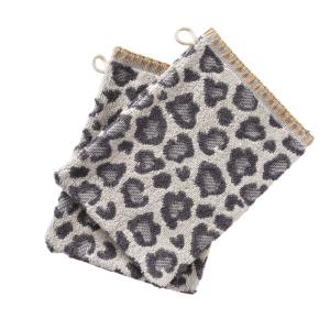 Gant de toilette en coton gris anthracite 15x22cm