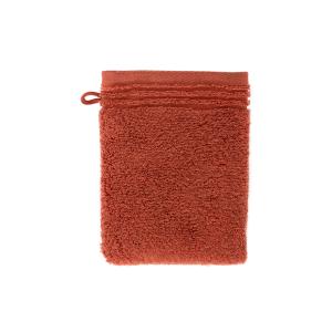 Gant de toilette en  coton rouge 15 x 21 cm