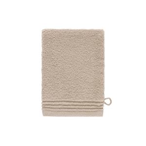 Gant de toilette en  coton taupe 15 x 21 cm