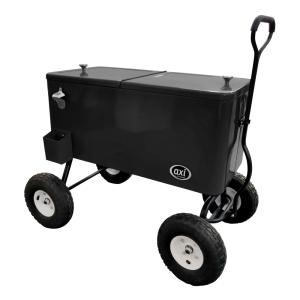 Glacière à roulettes, couleur noir, 76 litres