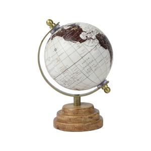 Globe décoratif en bois de mangue marron, Ø 11 cm