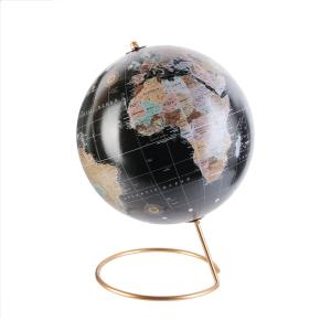 Globe terrestre décoration à poser diam. 21,50 cm noir