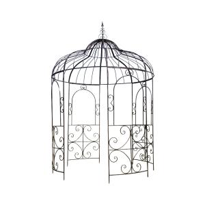 Gloriette pergola tonnelle kiosque abri jardin fer marron 2…