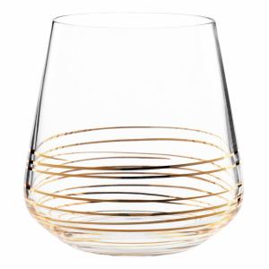 Gobelet en verre à spirale dorée