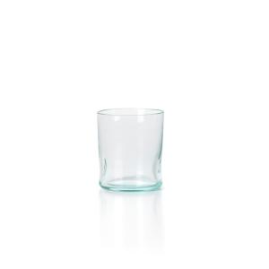 Gobelet en verre recyclé naturel 8x8 cm