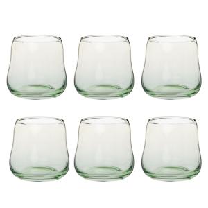 Gobelet en verre tie and dye vert