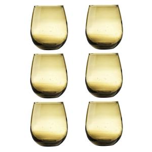 Gobelet soufflé bouche en Verre recyclé Ambre