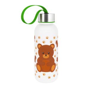 Gourde 42 cl  Ours brun acier 19 x 6 x 6 cm