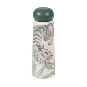 Gourde en inox motif tigre beige et vert 0,350L