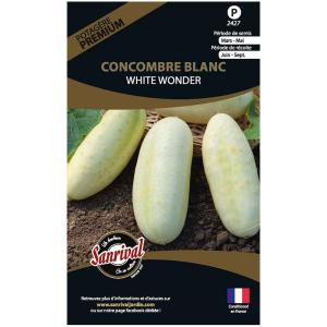 Graines potagères premium concombre blanc white wonder