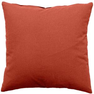 Grand coussin déhoussable orange terre cuite 60 x 60 cm