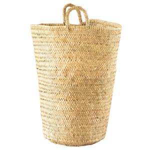 Grand panier en feuilles de palmier avec anse osier naturel…