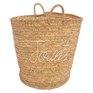Grand panier jouets xl osier blanc 50 x 50