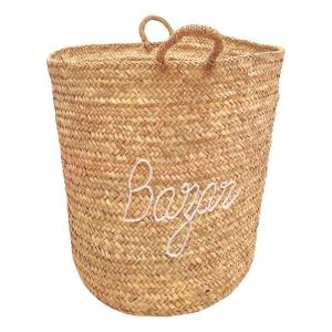 Grand panier naturel bazar xl osier blanc 50 x 50