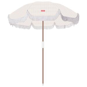 Grand Parasol Rayé Polyester 210x180cm Beige
