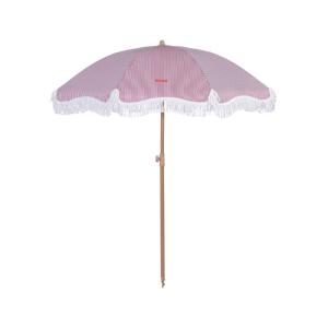 Grand Parasol Rayé Polyester 210x180cm Bordeaux