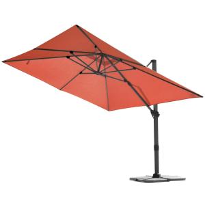 Grand parasol rectangulaire avec rotation 360° aluminium te…