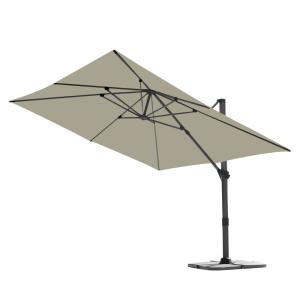 Grand parasol rectangulaire avec rotation 360° aluminium ve…