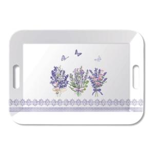 Grand plateau rectangulaire lavande