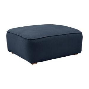 Grand pouf rectangulaire 1 place bleu marine