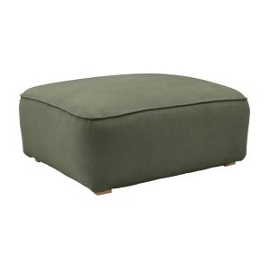 Grand pouf rectangulaire 1 place vert kaki