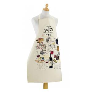 Grand Tablier de cuisine Crus d'excellence en coton ecru 72…