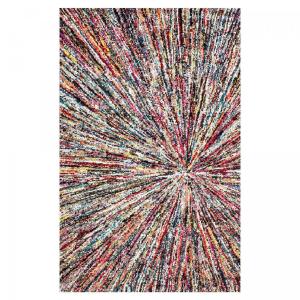 Grand tapis salon tissé motif ethnique, multicolore 240x340