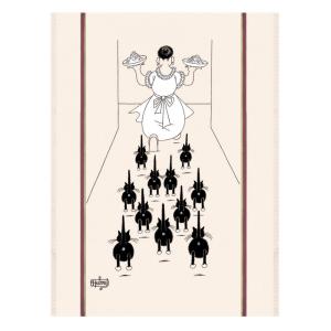 Grand Torchon  A Table en coton ecru 60 x 80 cm