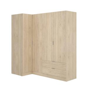 Grande Armoire effet bois beige 195x91h184 cm