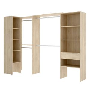 Grande Armoire effet bois beige 248x79 cm