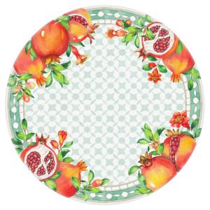Grande assiette plate en mélamine imprimé de grenades Ø 28…