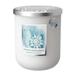 Grande bougie à la cire de soja flocons givrés