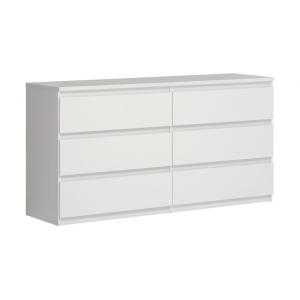 Grande commode 2x3 tiroirs blanc