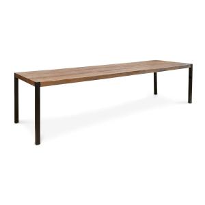 Grande table de repas en bois marron