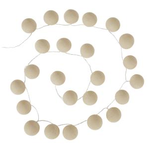 Guirlande lumineuse de jardin en coton beige 24 LED L760