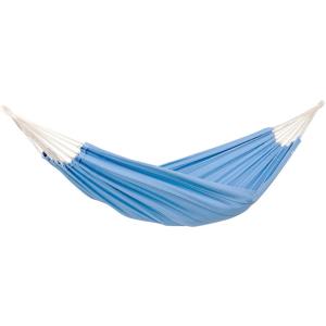 Hamac artisanal brésilien avec sac de rangement bleu