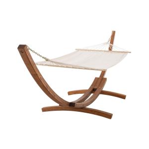Hamac avec cadre en bois voile en stoff Crème