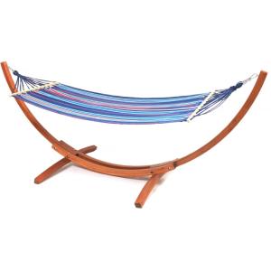 Hamac jardin en bois bleu 315 x 115 x 120 cm