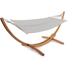 Hamac jardin en bois gris 320 x 117 x 120 cm
